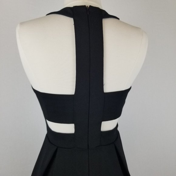 Lulus Black Fit and Flare Skater Mini Dress Sz S - Picture 5 of 10